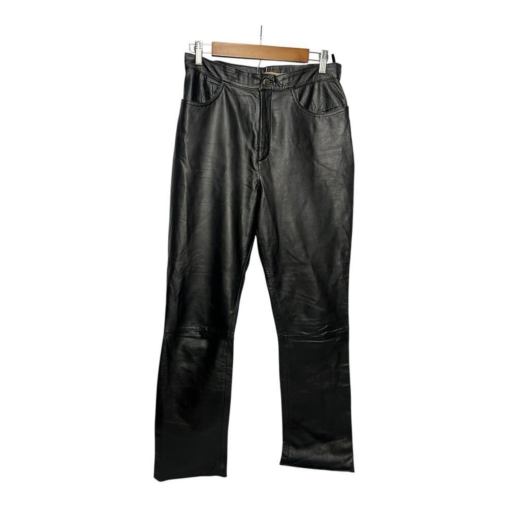 Rem Garson Black Leather Pants Size 8 Women’s Motorcycle Clubbing